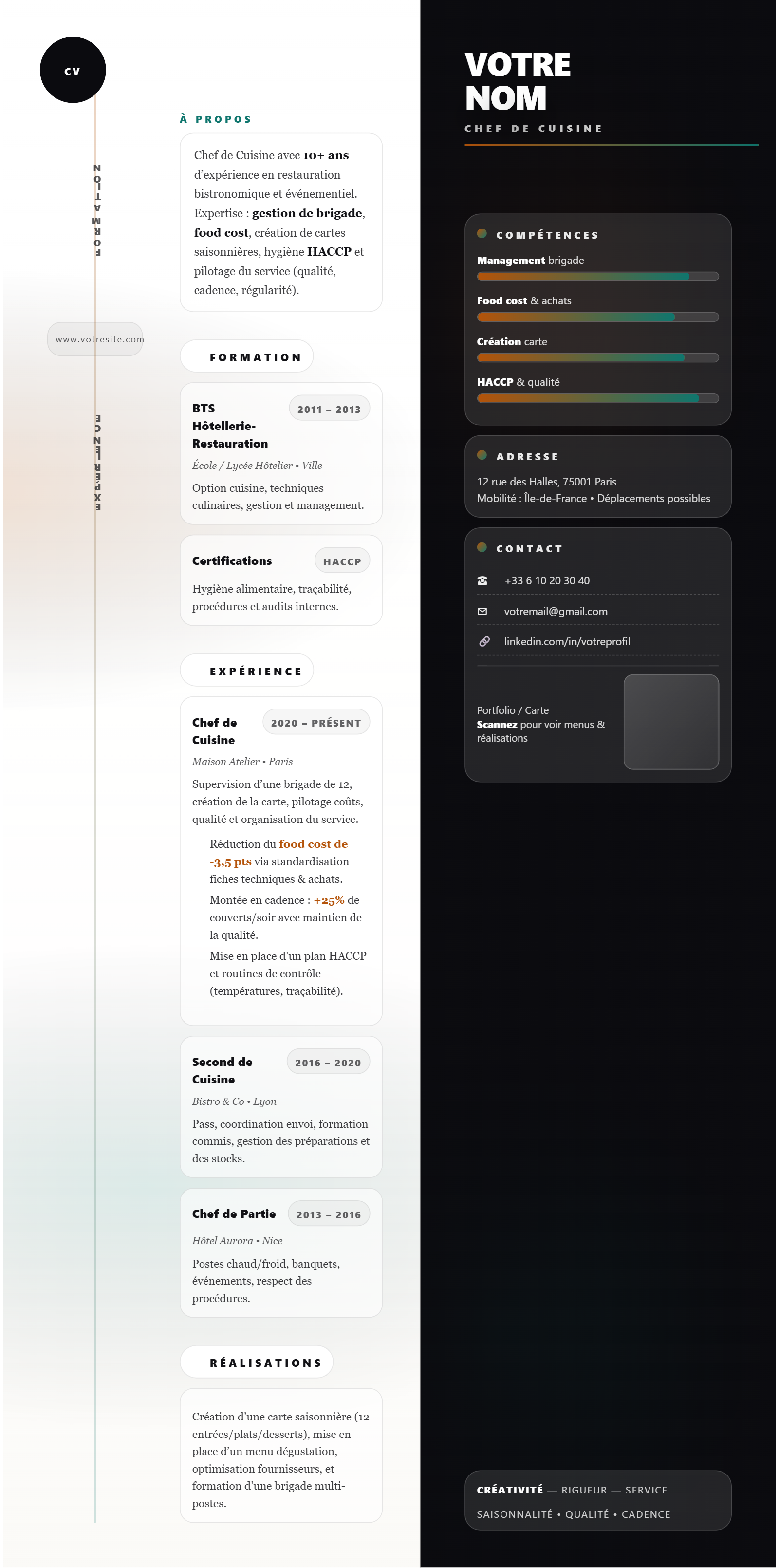 Chef de Cuisine - Affiche Atelier