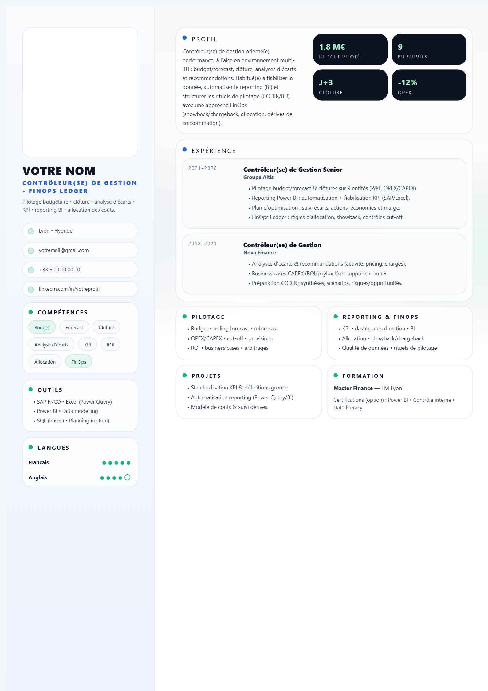 Contrôleur de Gestion – FinOps Ledger