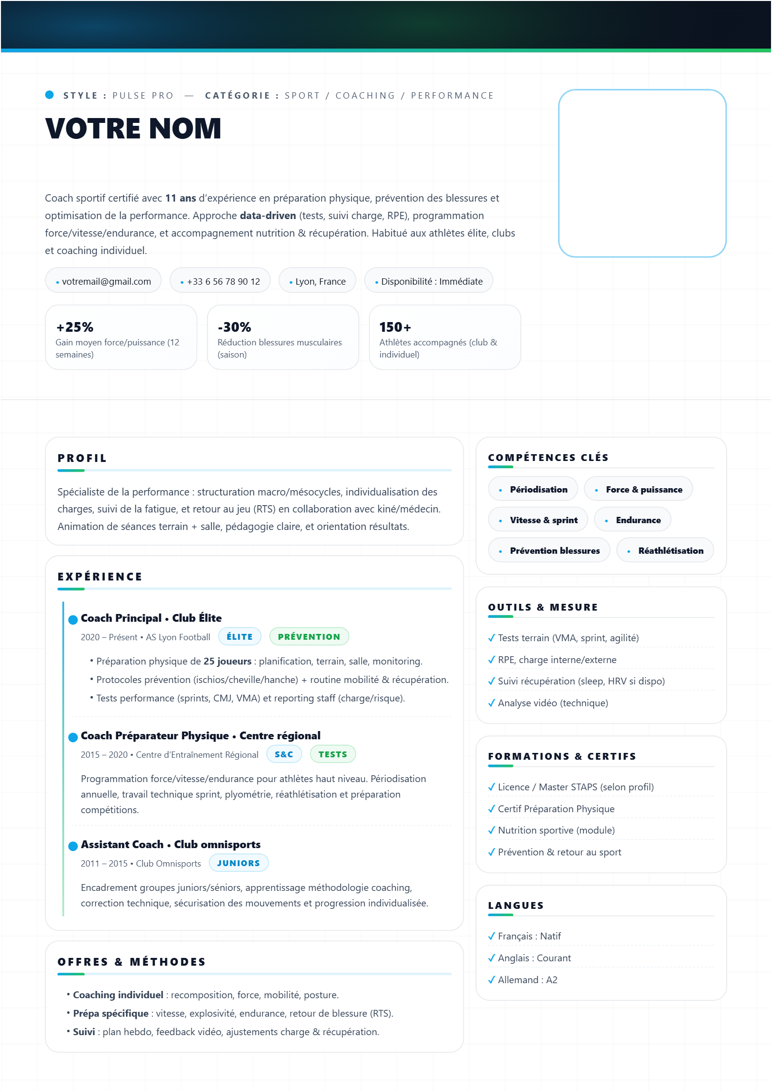 Coach Sportif - Pulse Pro