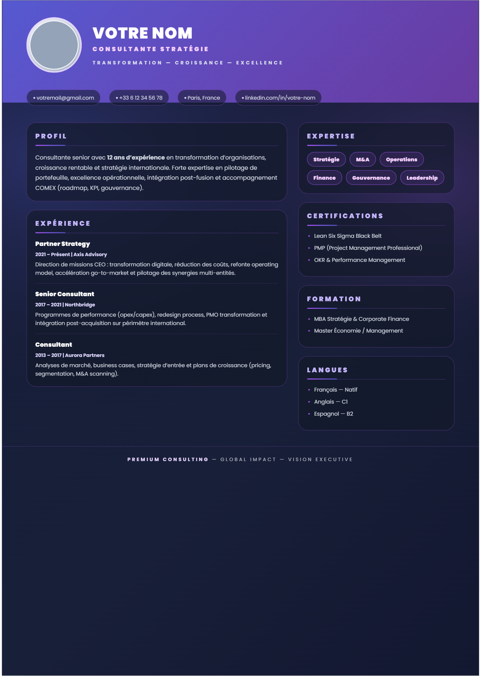 Consultant Elite - Diagonal Premium